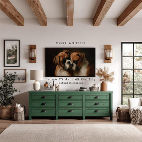 Boxer Dogs Hugging Frame TV Art – Vintage 4K – product image 2