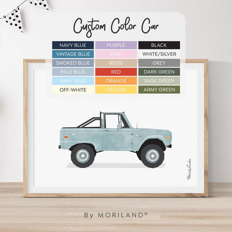 Custom Color Classic 4x4 SUV Printable Wall Art – product image 2