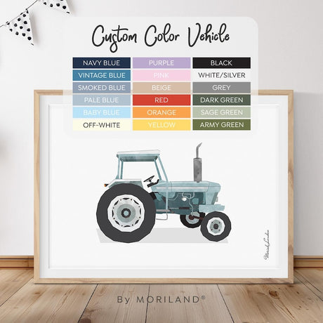 Custom Color Vintage Tractor Printable Wall Art – product image 2