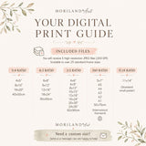Digital print size guide showing 4:5, 3:4, 2:3, ISO and 11:14 print ratios