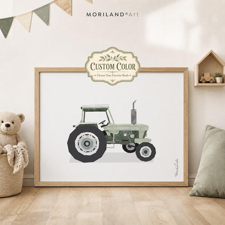 Custom Color Vintage Tractor Printable Wall Art by MORILAND