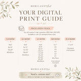 MORILAND digital print size guide for five high-resolution JPG aspect ratios