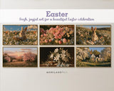 Easter Frame TV art collection with rabbits flowers eggs lilies and spring landscapes