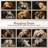 Hugging Dogs Frame TV art collection with heartwarming dog paintings