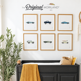 Vintage classic car nursery wall art prints set of 6 for boys room decor by MORILAND