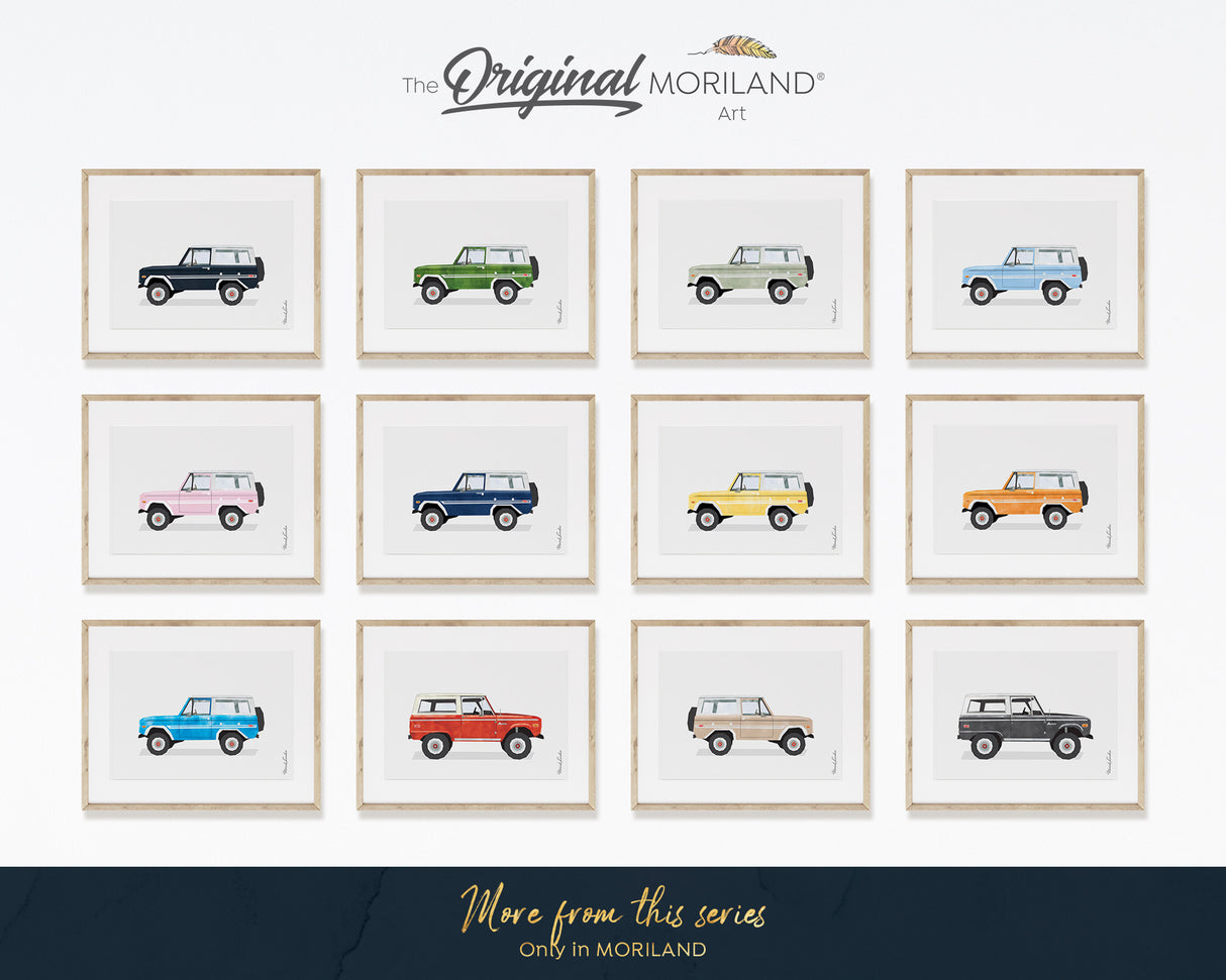 Beige Vintage SUV Print - Printable Art