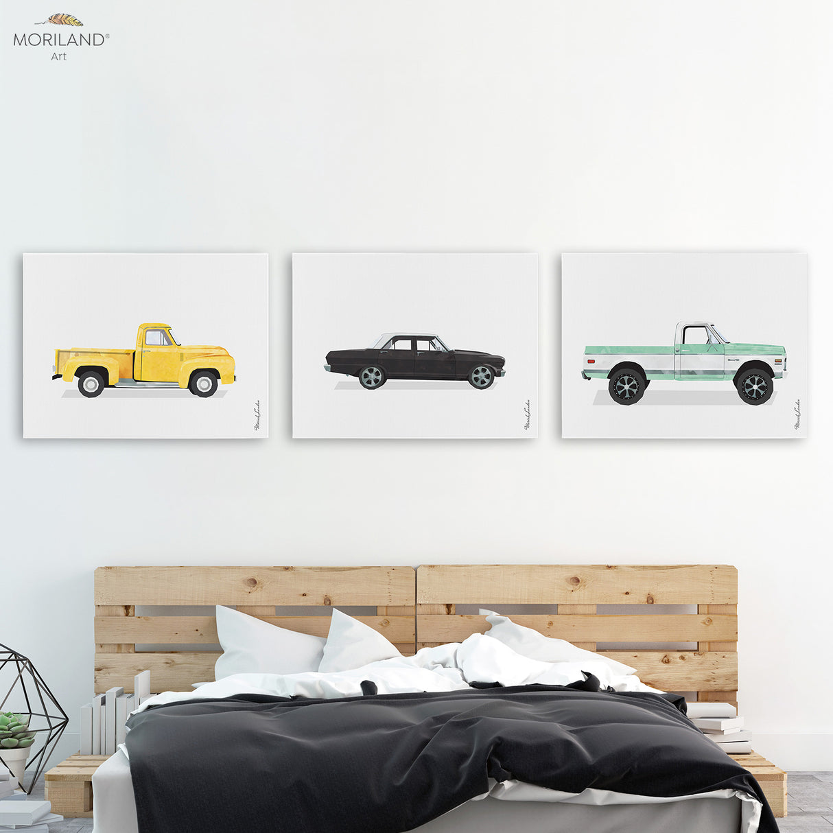 Classic Cars Mix - Canvas Prints - Set of 3 - LAND51