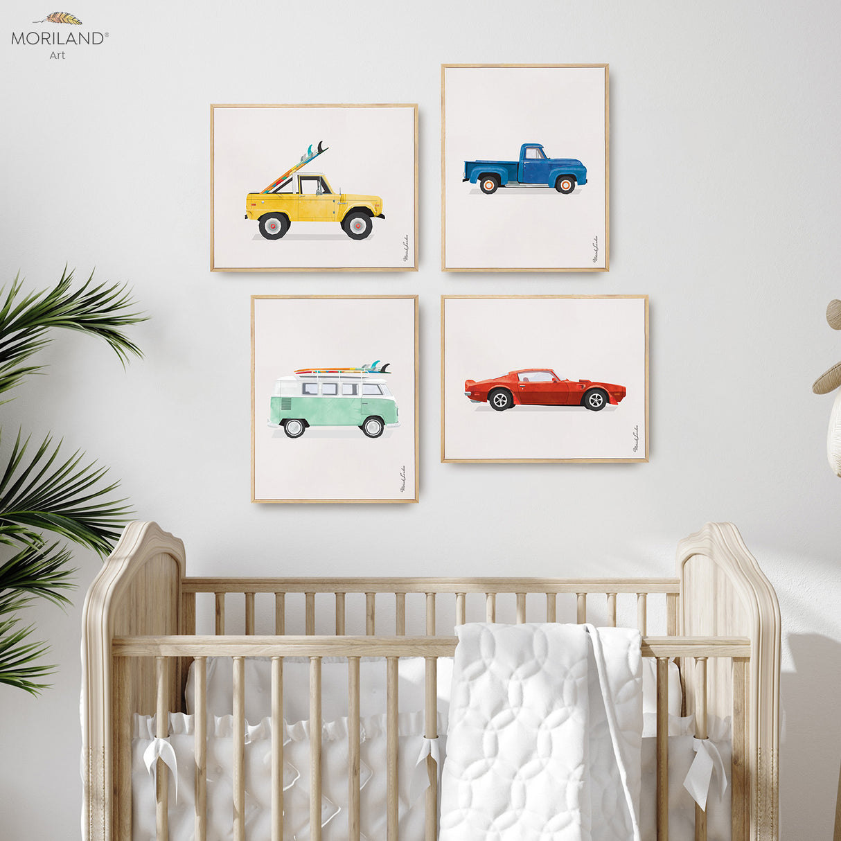 Classic Cars - Framed Canvas Prints - Set of 4 - LAND70