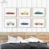 Cars Wall Art prints for boy bedroom decor ideas by MORILAND