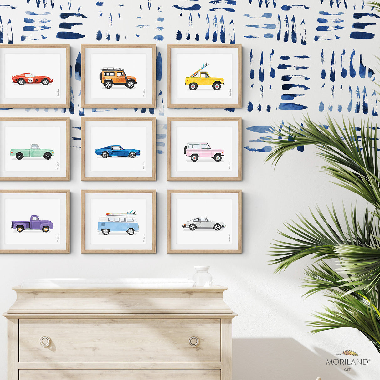 Classic & Muscle Cars Art - Printable Set of 9 - LAND91