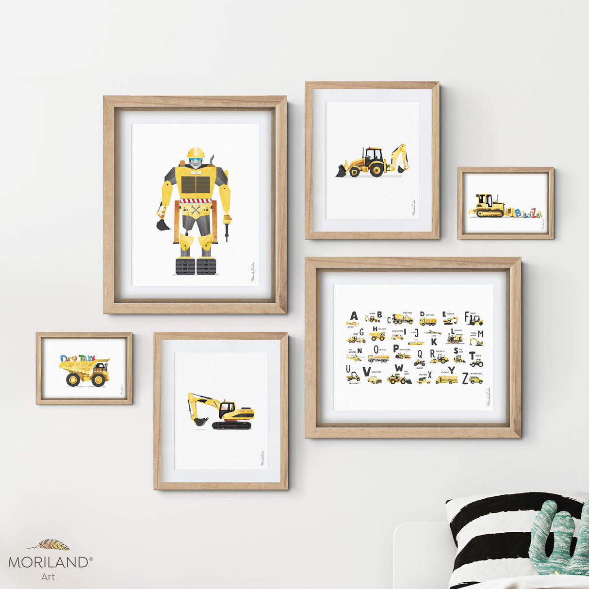 Construction Theme - Printable Set of 6 - LAND34