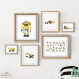 Construction Theme - Printable Set of 6 - LAND34