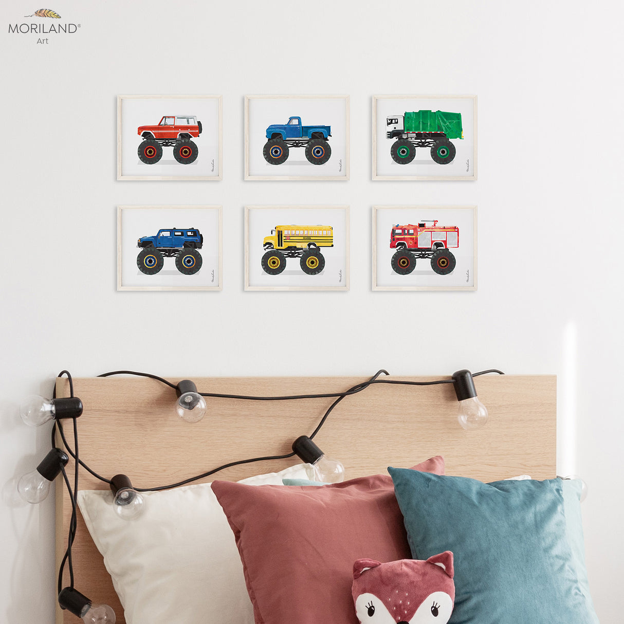 Monster Trucks - Fine Art Paper Prints - Set of 6 - LAND64