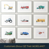 Dark Green & White Classic 50's Car Print - Printable Art