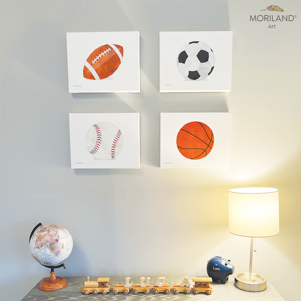 Sports Balls - Canvas Prints - Set of 4 - LAND124