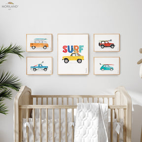 Surf Themed bedroom framed art prints decor by MORILAND