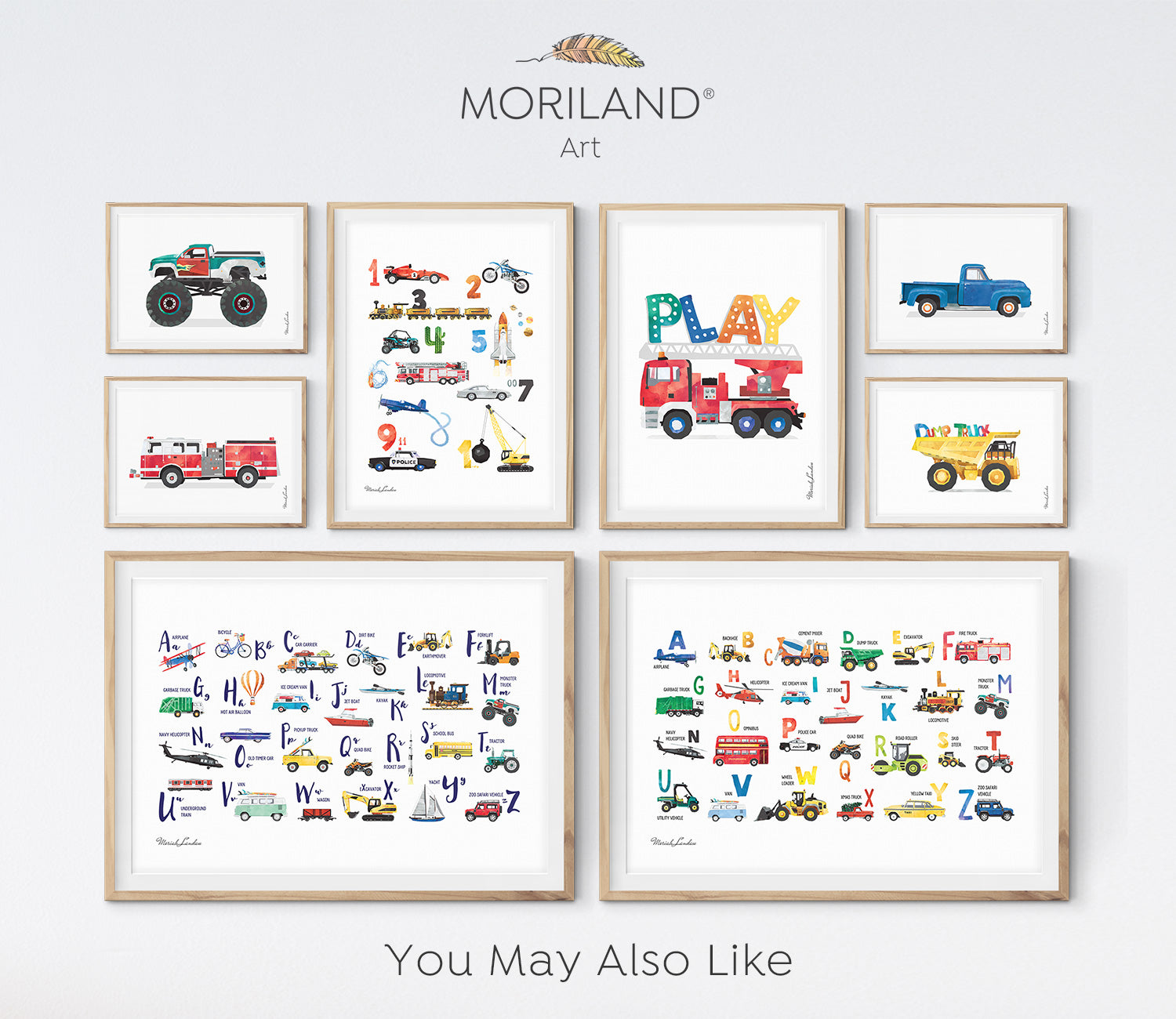 Numbers Vehicles Print - Printable Art