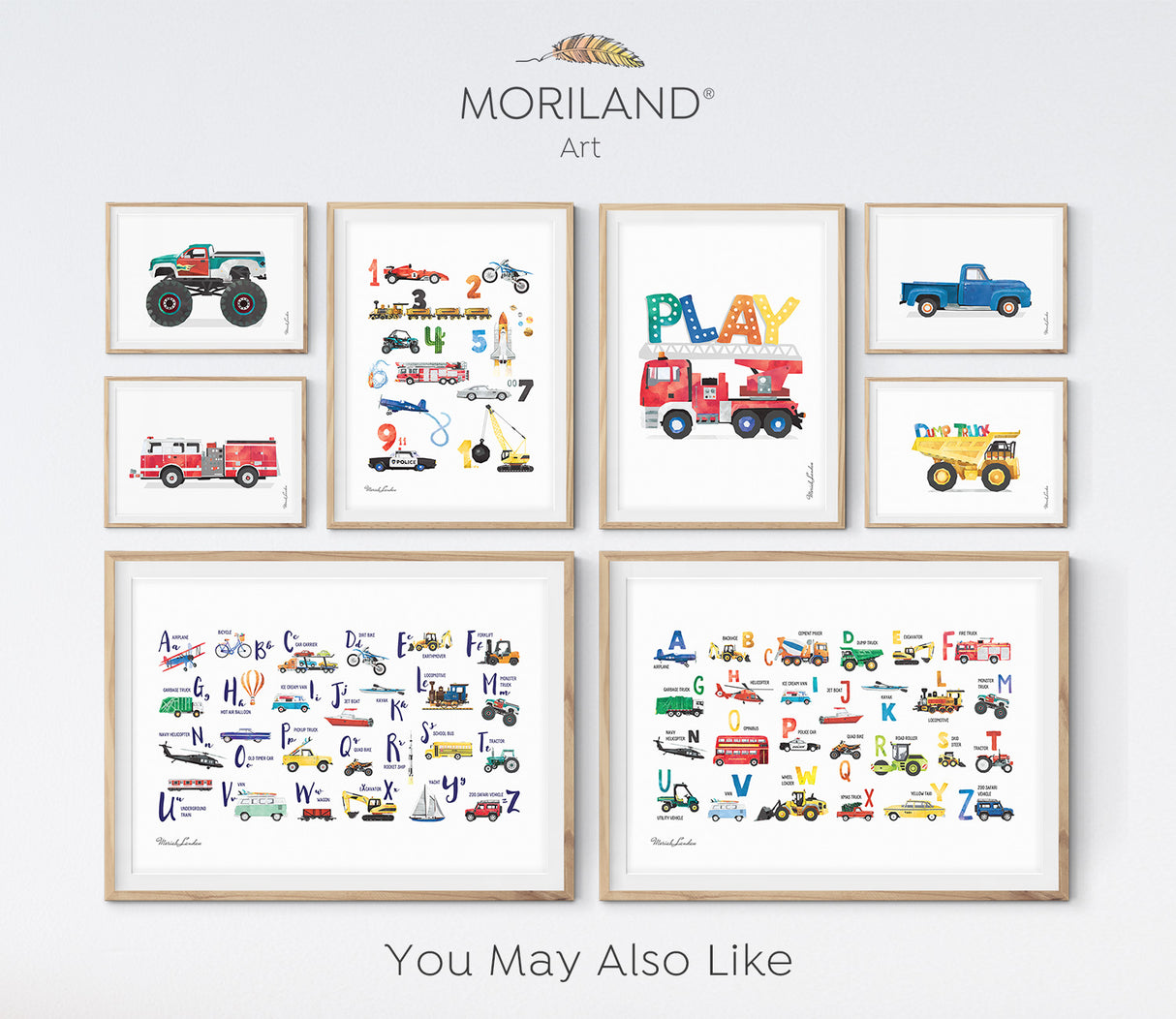 Numbers Transportation Print - Printable Art