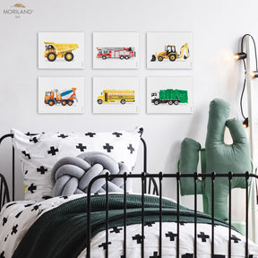 watercolor transportation vehicles for kids  