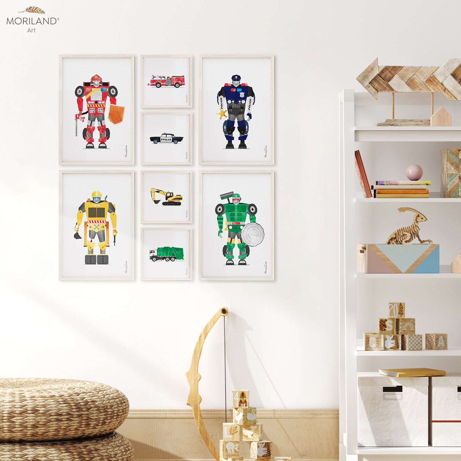 Robots and Vehicles - Fine Art Paper Prints - Set of 8 - LAND54