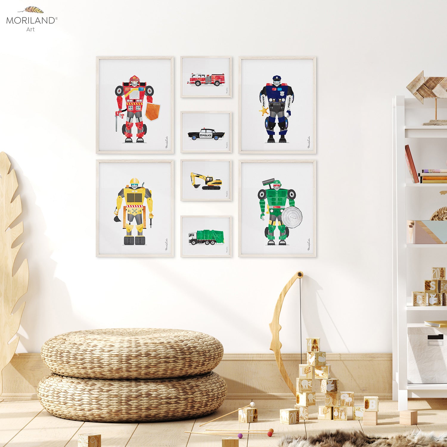 Robots and Vehicles - Fine Art Paper Prints - Set of 8 - LAND54