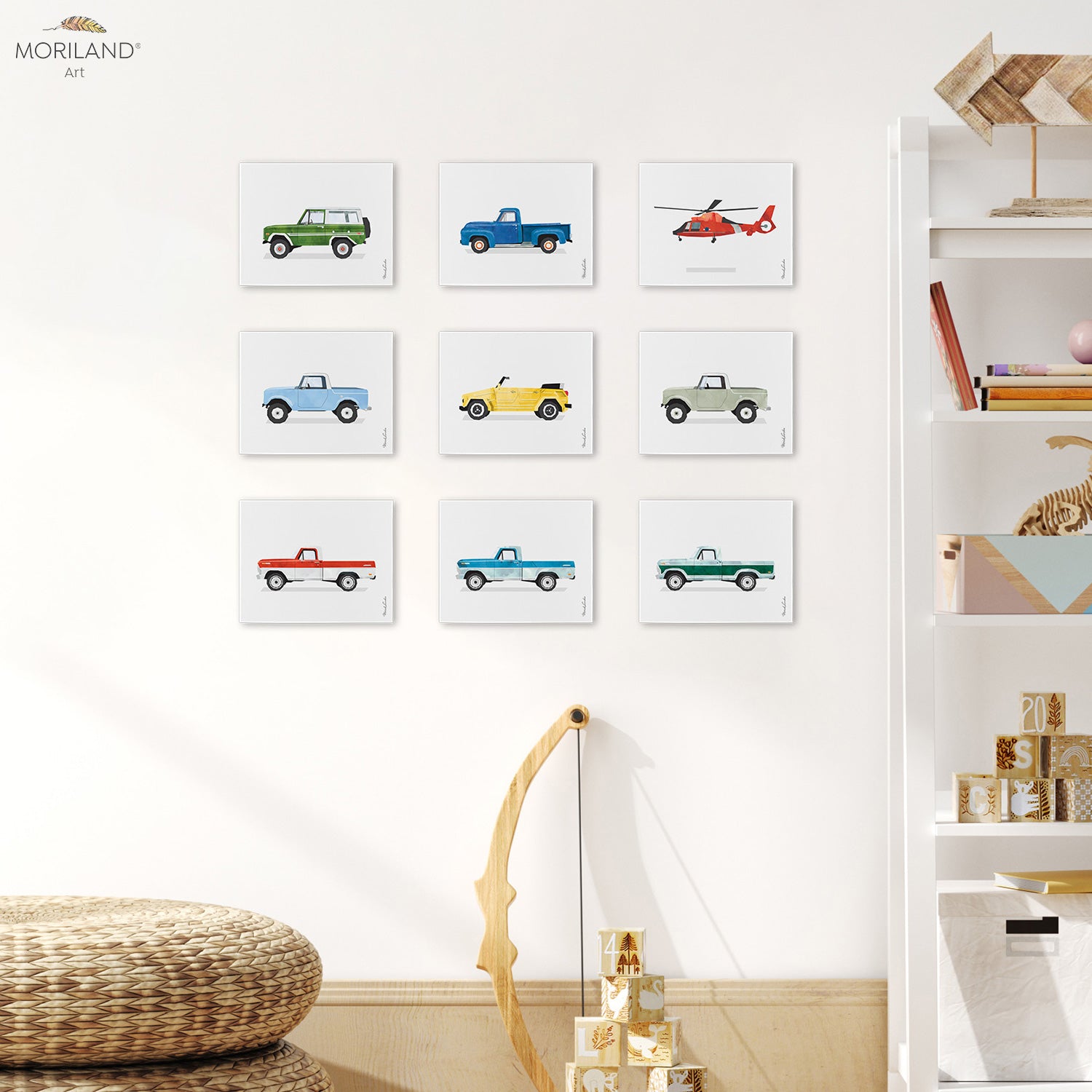 Classic Transportation - Fine Art Paper Prints - Set of 9 - LAND55