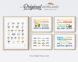 watercolor multicolor Alphabet poster print for kids room decor