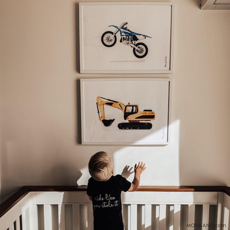 Blue Dirt Bike Print - Printable Art