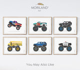 Blue Car Monster Truck Print - Printable Art