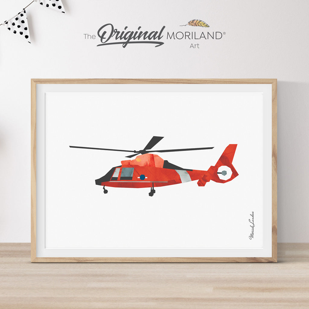 Coast Guard Helicopter Print - Printable Art