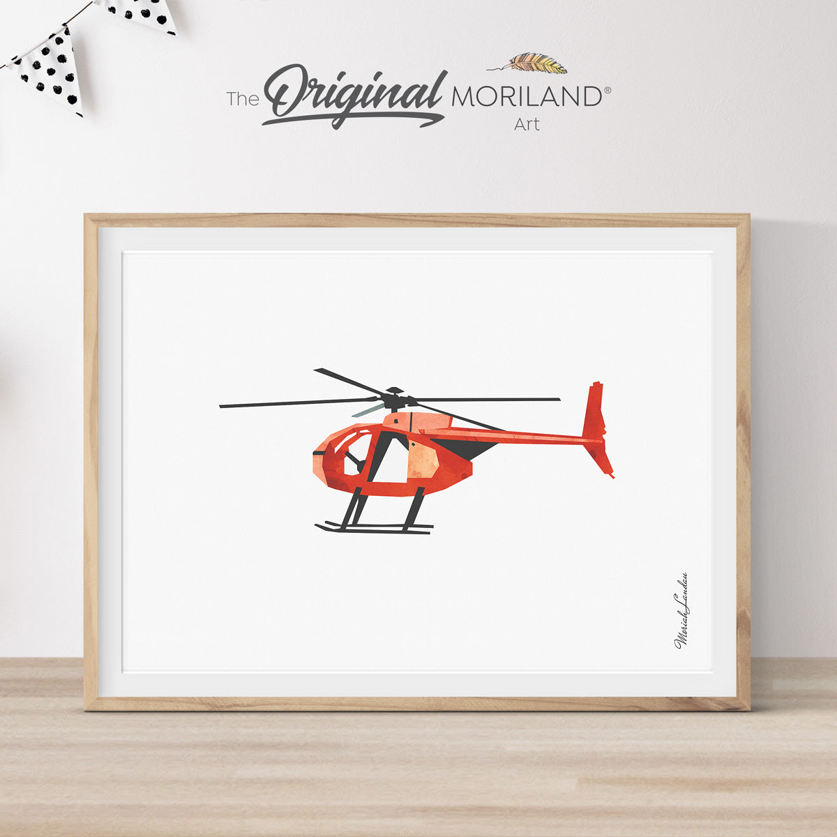 Red Helicopter - Printable Art