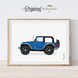 Jeep - SUV Print, SUV Wall Art, Gender Neutral Nursery, Transportation Wall Art, Watercolor Art, Vehicle Wall Art, Toddler Room Decor, Teen Girl Gift, SUV Print, Printable SUV Wall Art, Watercolor, Vehicle Wall Art, Toddler Room Decor, Classic Car, MORILAND