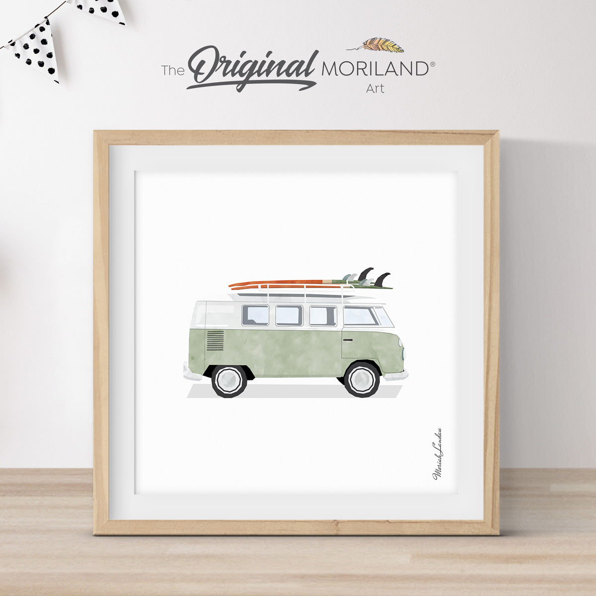 Sage Green Van Print - Printable Art