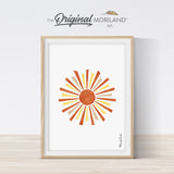 Boho Sun watercolor Print - Printable Art