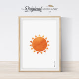 Sun watercolor Print - Printable Art