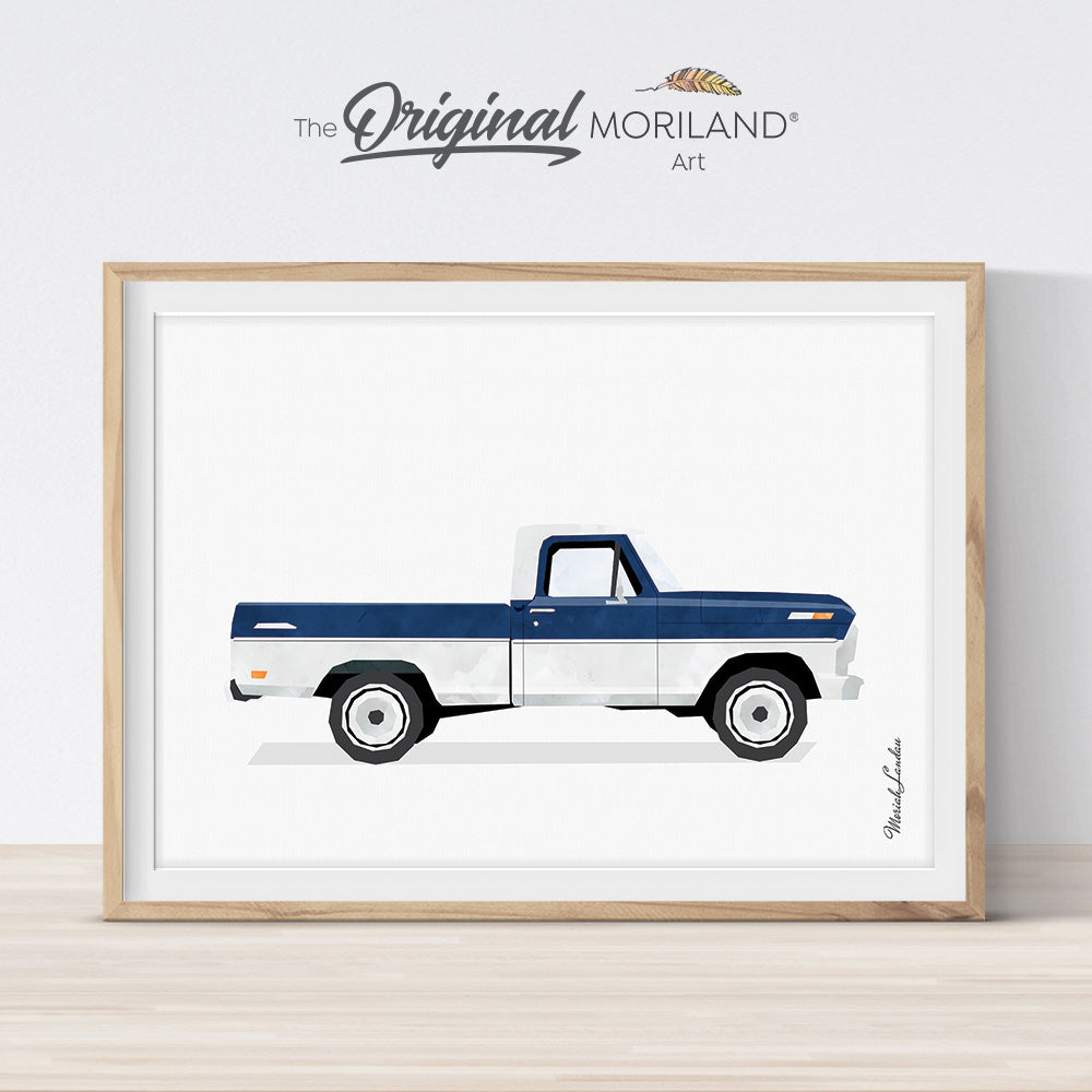ford ranger pickup truck wall art print for kids bedroom decor