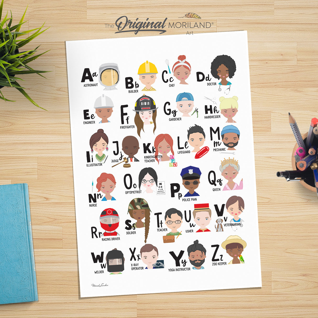 Educational Jobs Alphabet Print - Printable Art