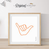 Surfer Hand Print - Printable Art