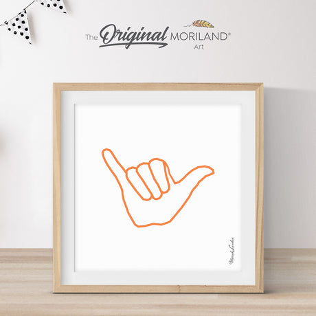 Surfer Hand Print - Printable Art