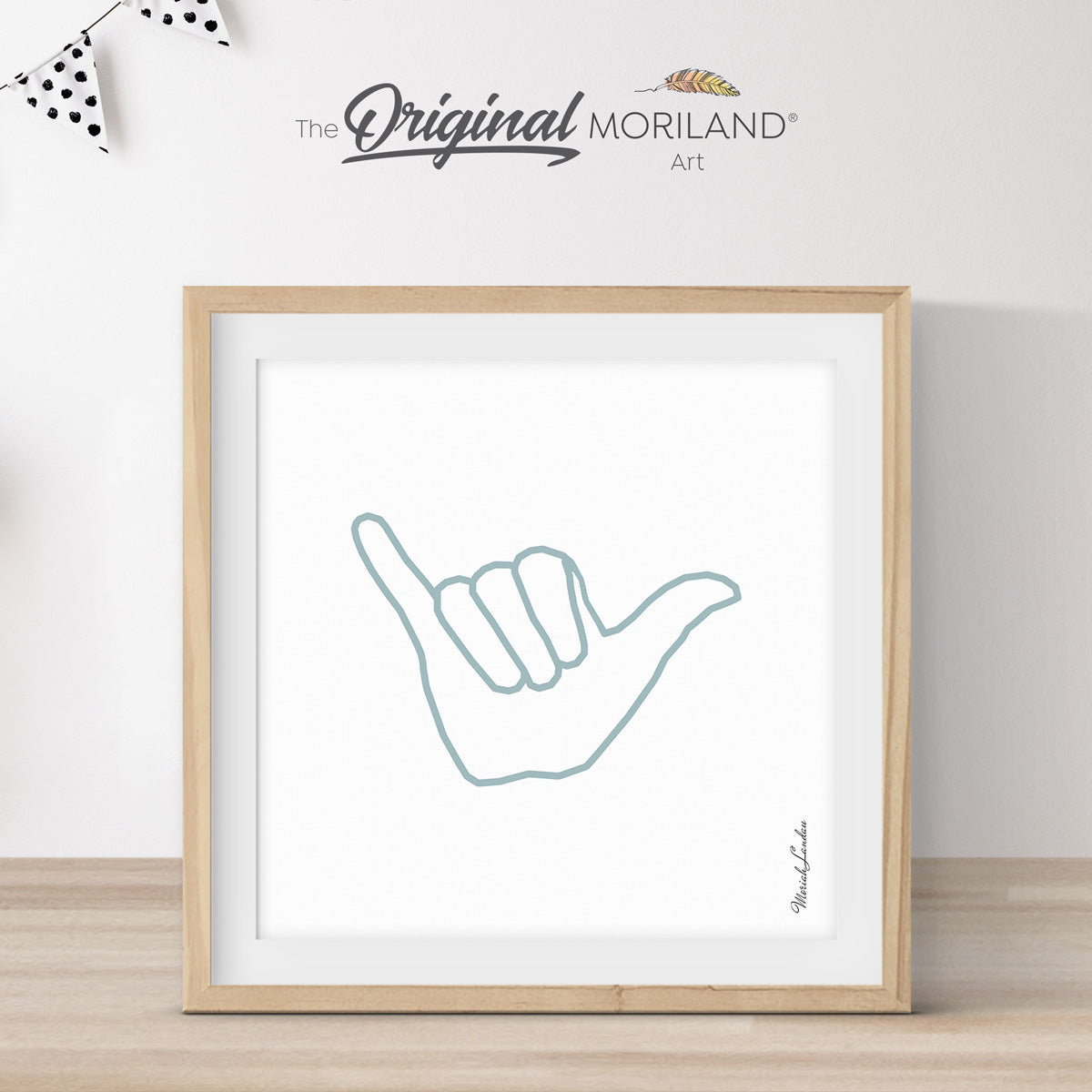 Surfer Hand Print - Printable Art