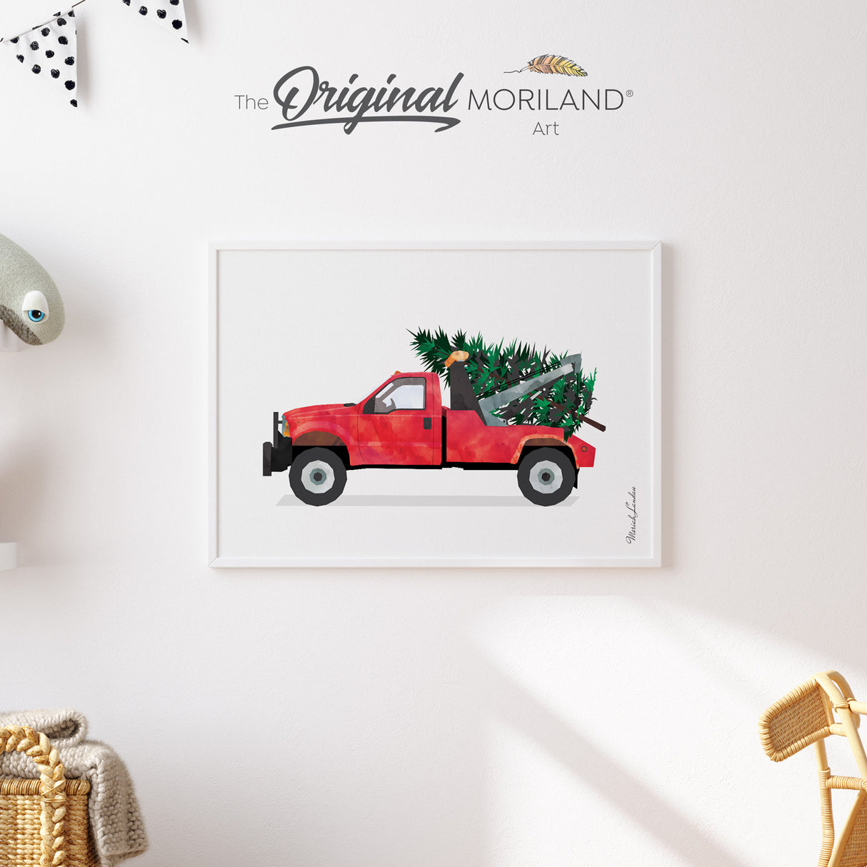 Christmas Tow Truck Print - Printable Art