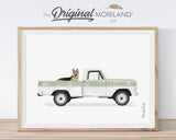 Pets & Classic Cars Art Prints - Printable Set of 6 - LAND142