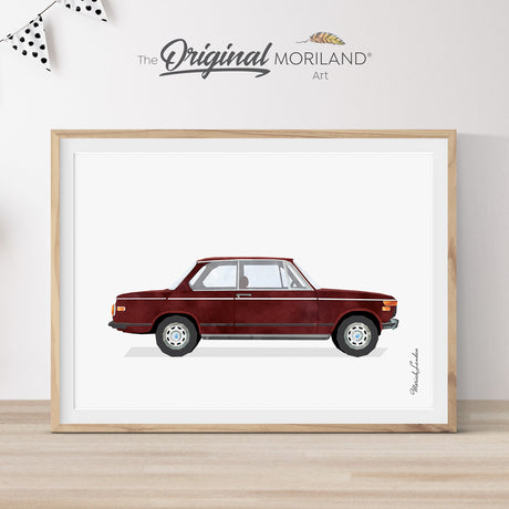 BMW Car drawing Illustration Gift for Dad Him