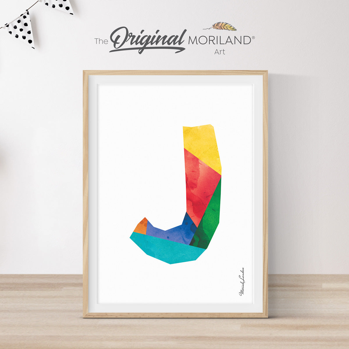 Multicolor Initial Letter J Print - Printable Art