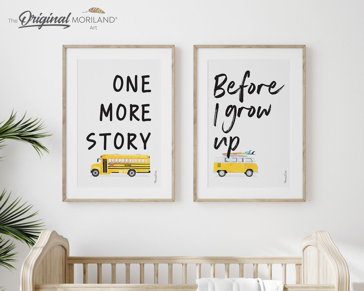 One More Story Before I Grow Up - Original Quote by MORILAND® - Printable Set of 2 - LAND133