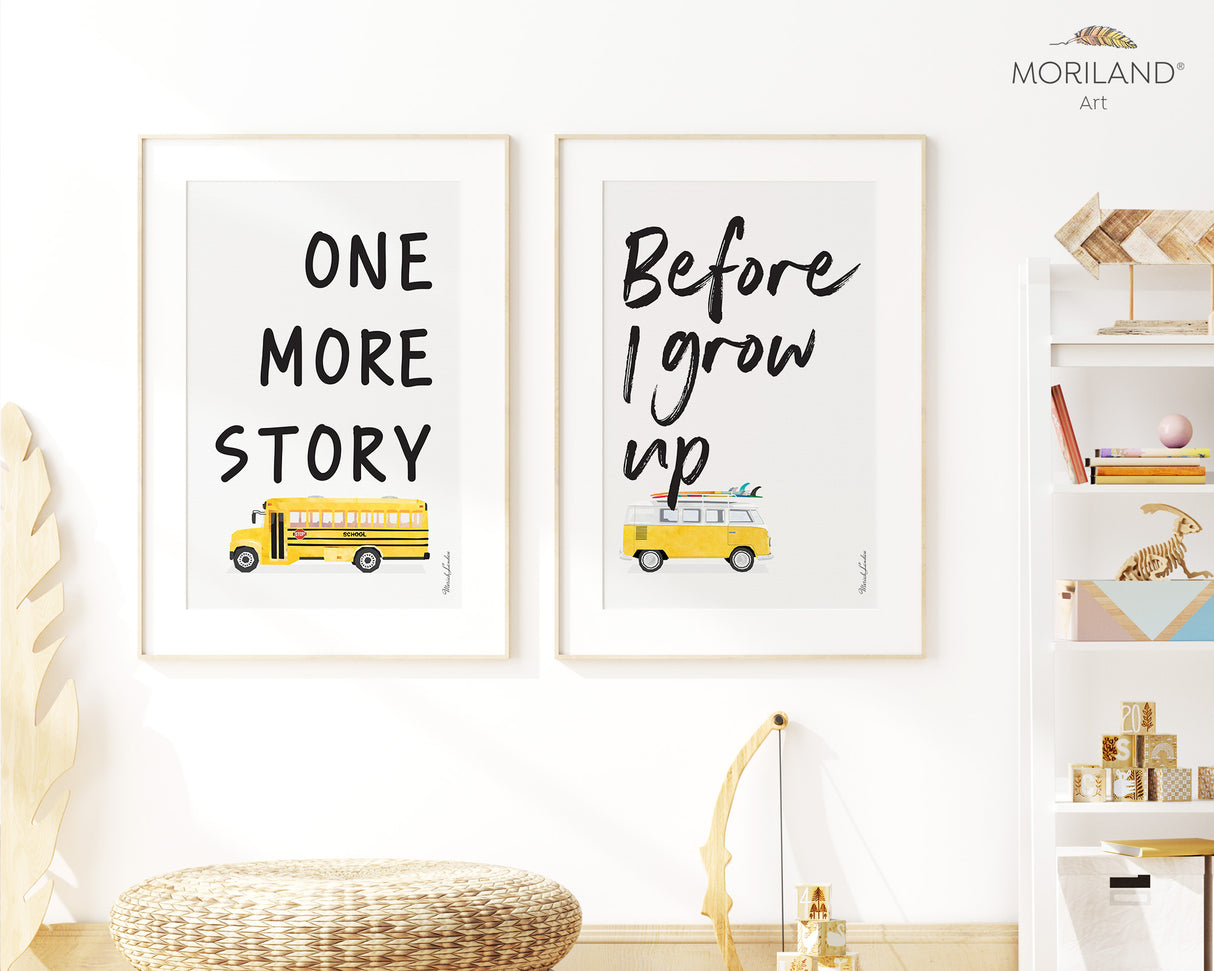 One More Story Before I Grow Up - Original Quote by MORILAND® - Printable Set of 2 - LAND133