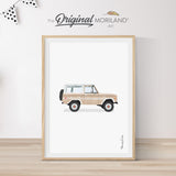 Beige Classic Cars Art Prints | Vertical - Printable Set of 6 - LAND138