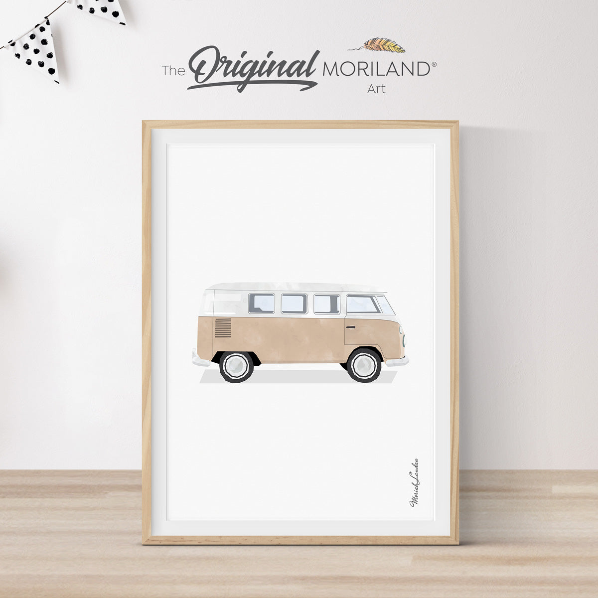 Beige Classic Cars Art Prints | Vertical - Printable Set of 6 - LAND138