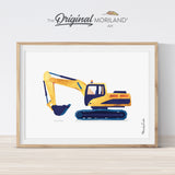 Navy-Yellow Digger Print - Printable Art