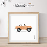 Peach Color Classic Off Road Truck Print - Printable Art